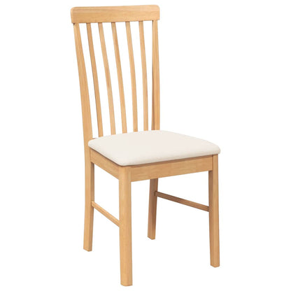 vidaXL Chaises de salle à manger avec coussins 2 pcs. Bois massif d'hévéa