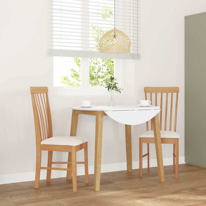 vidaXL Chaises de salle à manger avec coussins 2 pcs. Bois massif d'hévéa