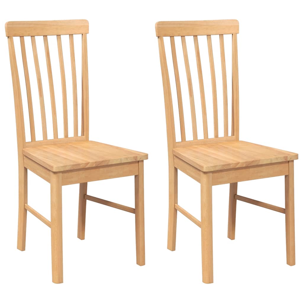 vidaXL Chaises de salle à manger 2 pcs Bois d'hévéa massif
