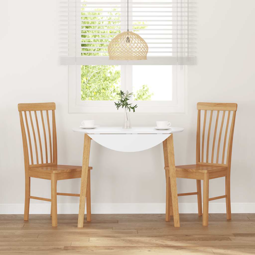 vidaXL Chaises de salle à manger 2 pcs Bois d'hévéa massif