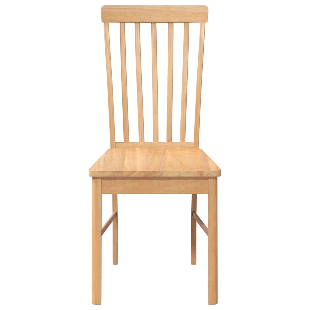 vidaXL Chaises de salle à manger 2 pcs Bois d'hévéa massif