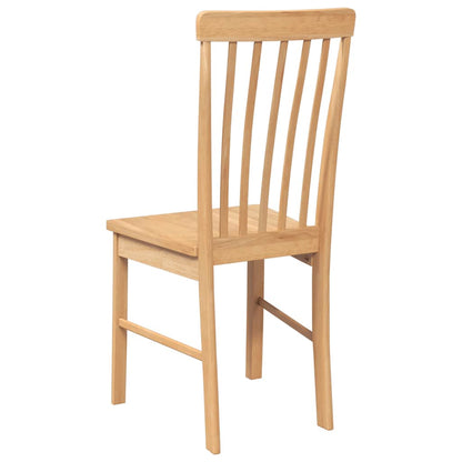vidaXL Chaises de salle à manger 2 pcs Bois d'hévéa massif