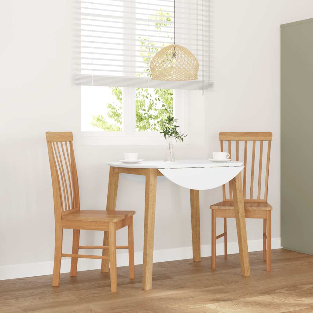vidaXL Chaises de salle à manger 2 pcs Bois d'hévéa massif