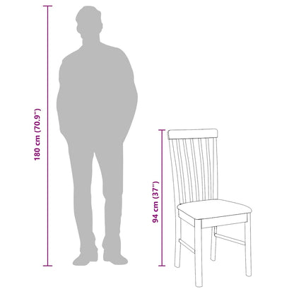 vidaXL Chaises de salle à manger avec coussins 2 pcs Blanc Bois d'hévéa massif