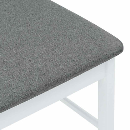 vidaXL Chaises de salle à manger avec coussins 2 pcs Blanc Bois d'hévéa massif