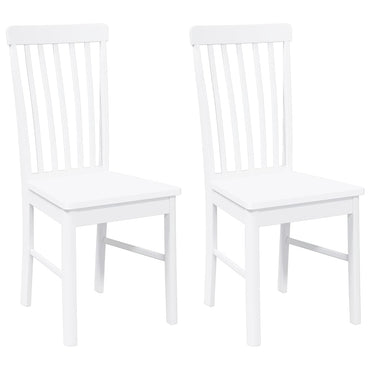 vidaXL Chaises de salle à manger 2 pcs Blanc Bois massif d'hévéa