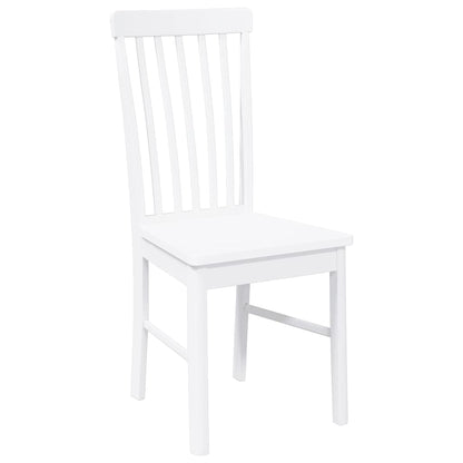 vidaXL Chaises de salle à manger 2 pcs Blanc Bois massif d'hévéa