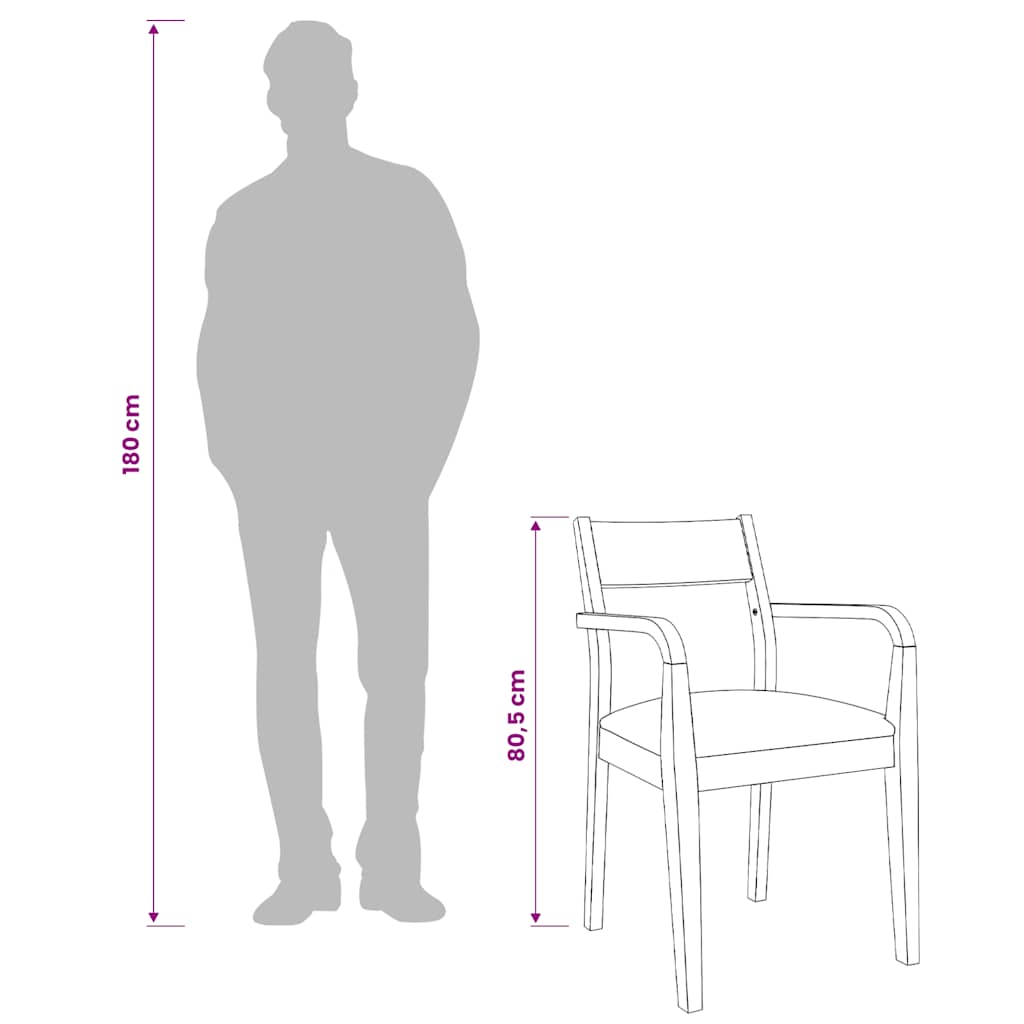 vidaXL Chaises de salle à manger avec coussins 2 pcs Marron Bois d'hévéa massif