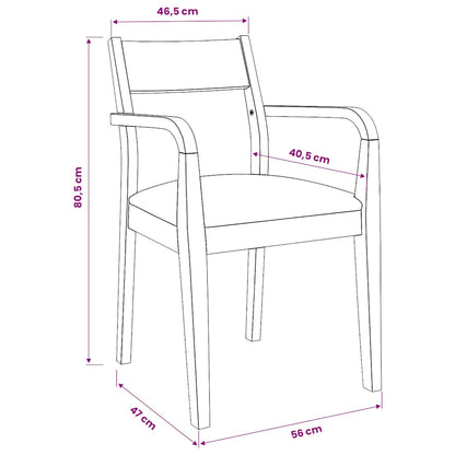 vidaXL Chaises de salle à manger avec coussins 2 pcs Marron Bois d'hévéa massif