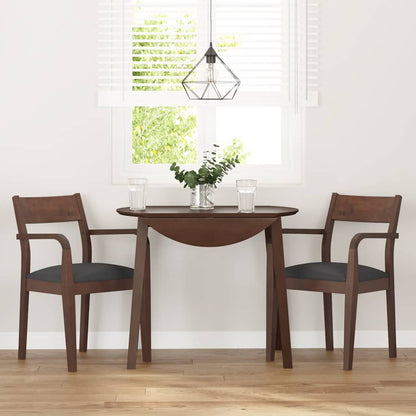vidaXL Chaises de salle à manger avec coussins 2 pcs Marron Bois d'hévéa massif