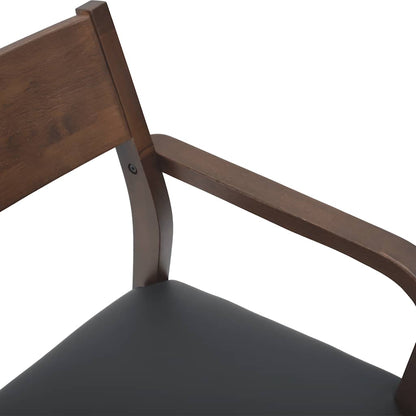 vidaXL Chaises de salle à manger avec coussins 2 pcs Marron Bois d'hévéa massif