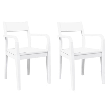 vidaXL Chaises de salle à manger 2 pcs Blanc Bois massif d'hévéa