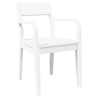vidaXL Chaises de salle à manger 2 pcs Blanc Bois massif d'hévéa