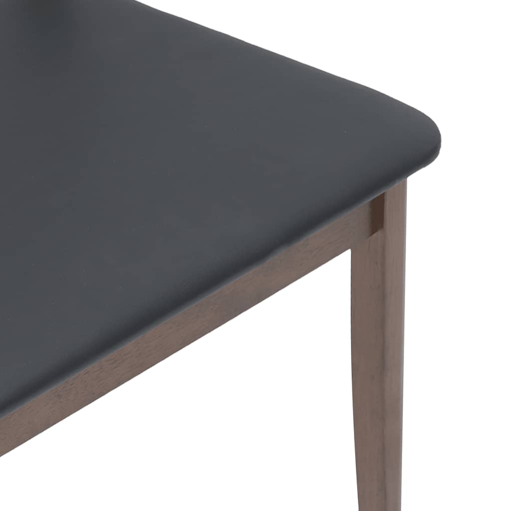 vidaXL Esszimmerstühle mit Kissen 2 Stk. Braun Massivholz Gummibaum