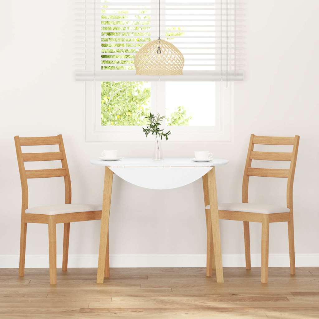 vidaXL Chaises de salle à manger avec coussins 2 pcs. Bois d'hévéa massif naturel