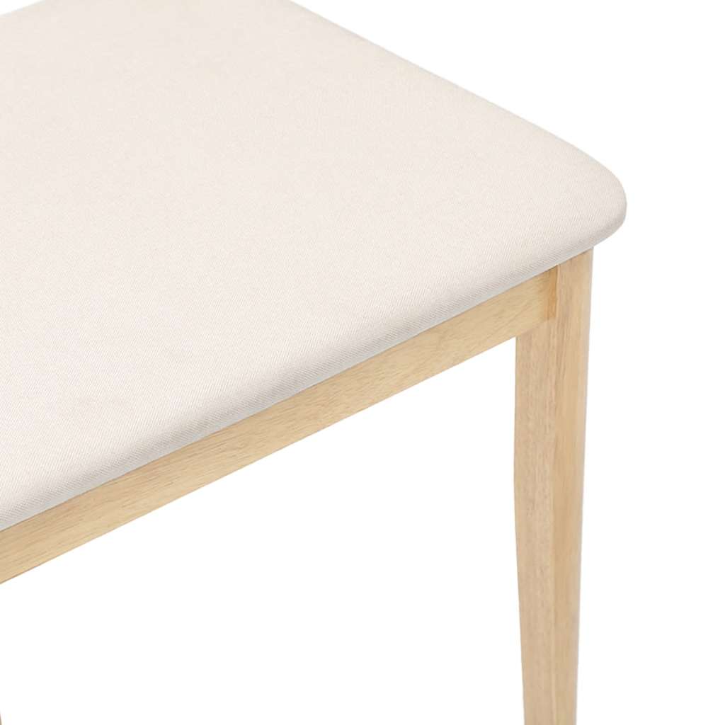 vidaXL Chaises de salle à manger avec coussins 2 pcs. Bois d'hévéa massif naturel