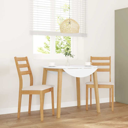vidaXL Chaises de salle à manger avec coussins 2 pcs. Bois d'hévéa massif naturel