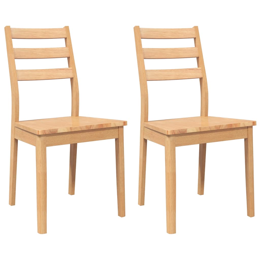 vidaXL Chaises de salle à manger 2 pcs Bois d'hévéa massif naturel