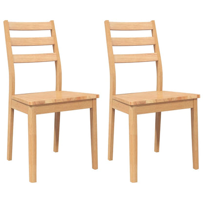 vidaXL Chaises de salle à manger 2 pcs Bois d'hévéa massif naturel