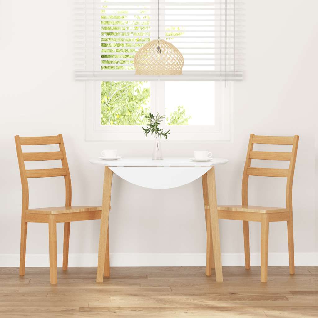 vidaXL Chaises de salle à manger 2 pcs Bois d'hévéa massif naturel