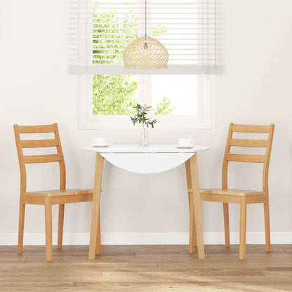 vidaXL Chaises de salle à manger 2 pcs Bois d'hévéa massif naturel