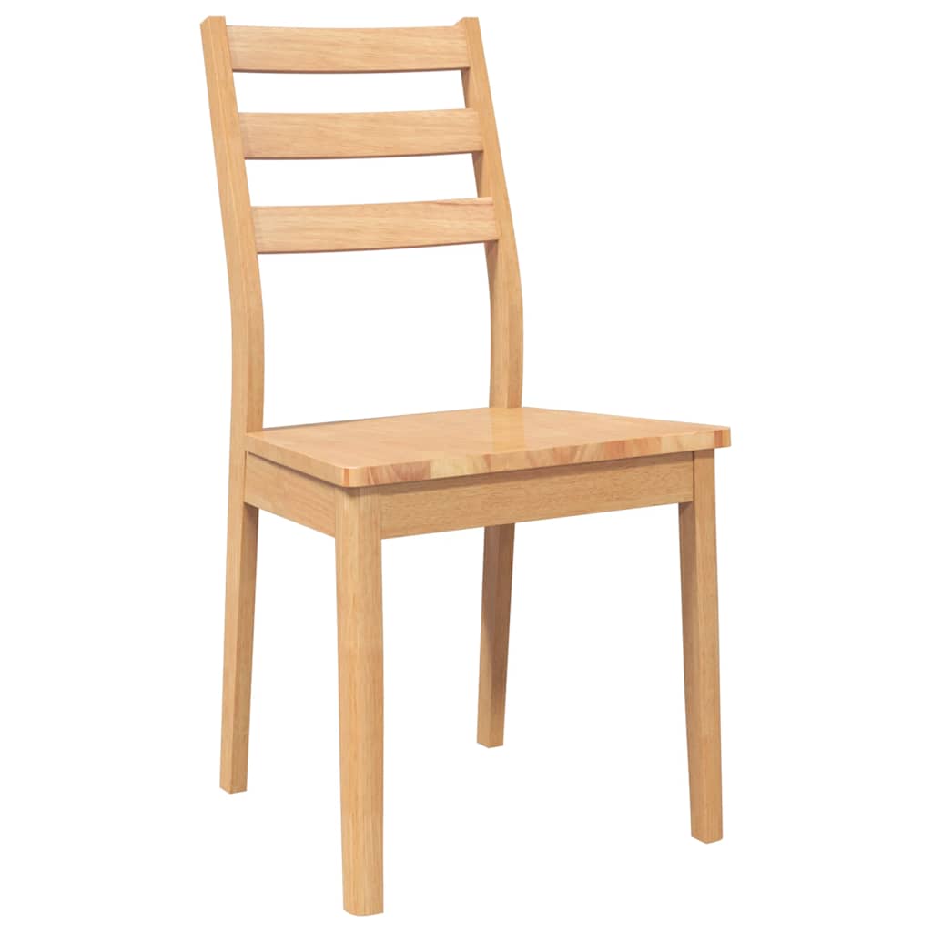 vidaXL Chaises de salle à manger 2 pcs Bois d'hévéa massif naturel