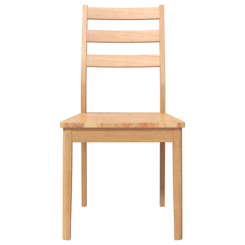 vidaXL Chaises de salle à manger 2 pcs Bois d'hévéa massif naturel