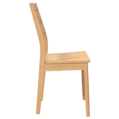 vidaXL Chaises de salle à manger 2 pcs Bois d'hévéa massif naturel