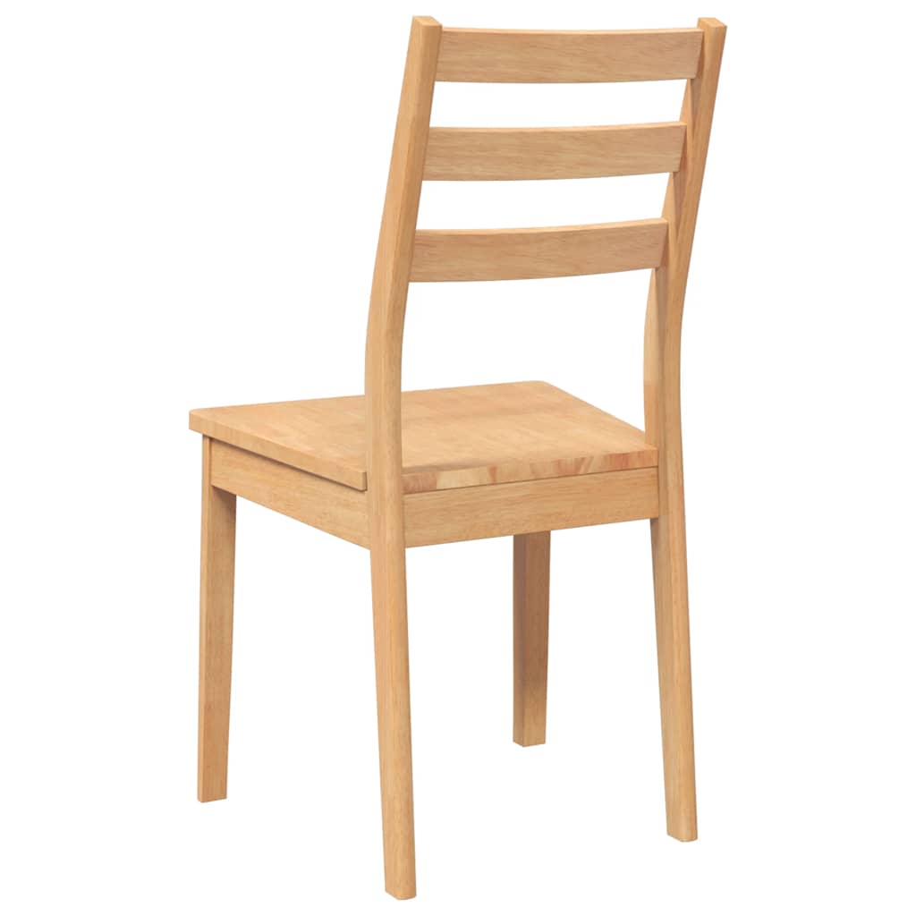 vidaXL Chaises de salle à manger 2 pcs Bois d'hévéa massif naturel