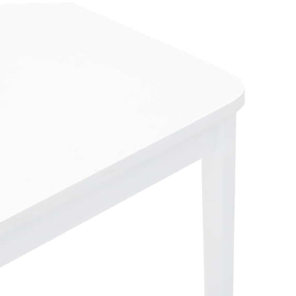 vidaXL Esszimmerstühle 2 Stk. Weiß Massivholz Gummibaum
