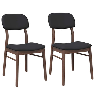 vidaXL Chaises de salle à manger avec coussins 2 pcs Marron Bois d'hévéa massif