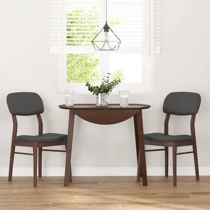 vidaXL Chaises de salle à manger avec coussins 2 pcs Marron Bois d'hévéa massif