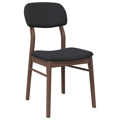 vidaXL Chaises de salle à manger avec coussins 2 pcs Marron Bois d'hévéa massif