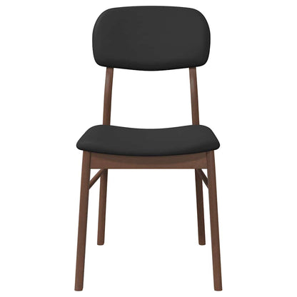 vidaXL Chaises de salle à manger avec coussins 2 pcs Marron Bois d'hévéa massif