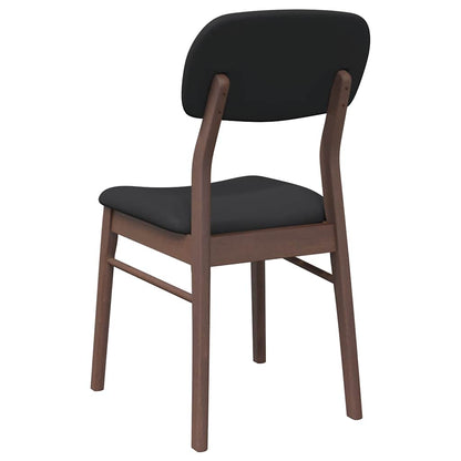 vidaXL Chaises de salle à manger avec coussins 2 pcs Marron Bois d'hévéa massif