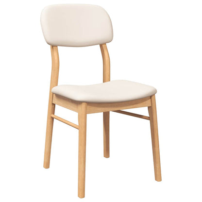 vidaXL Chaises de salle à manger avec coussins 2 pcs Bois d'hévéa massif naturel