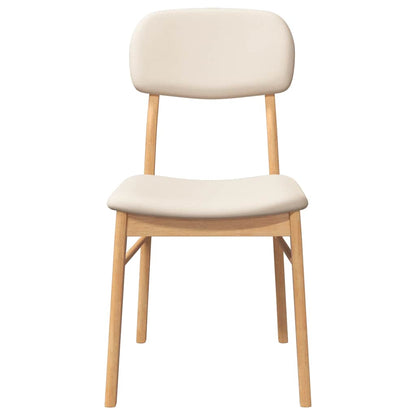 vidaXL Chaises de salle à manger avec coussins 2 pcs Bois d'hévéa massif naturel