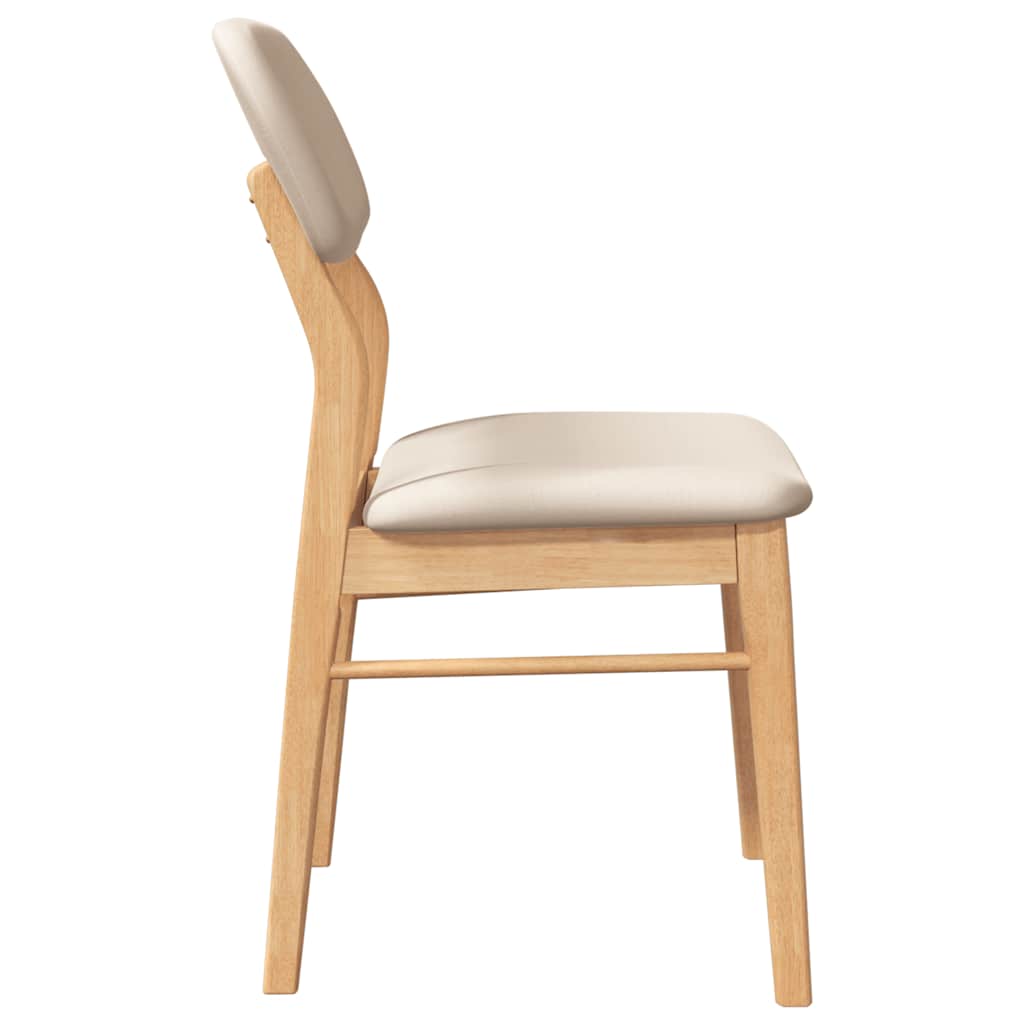 vidaXL Chaises de salle à manger avec coussins 2 pcs Bois d'hévéa massif naturel