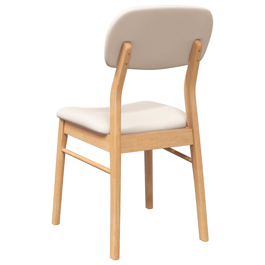 vidaXL Chaises de salle à manger avec coussins 2 pcs Bois d'hévéa massif naturel