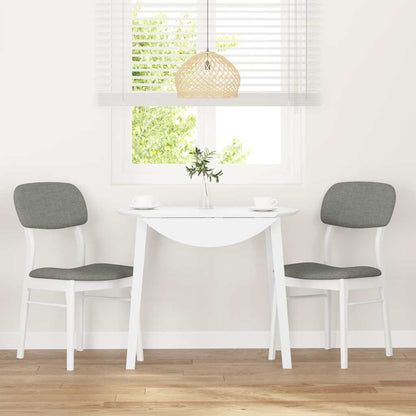 vidaXL Chaises de salle à manger avec coussins 2 pcs Blanc Bois d'hévéa massif