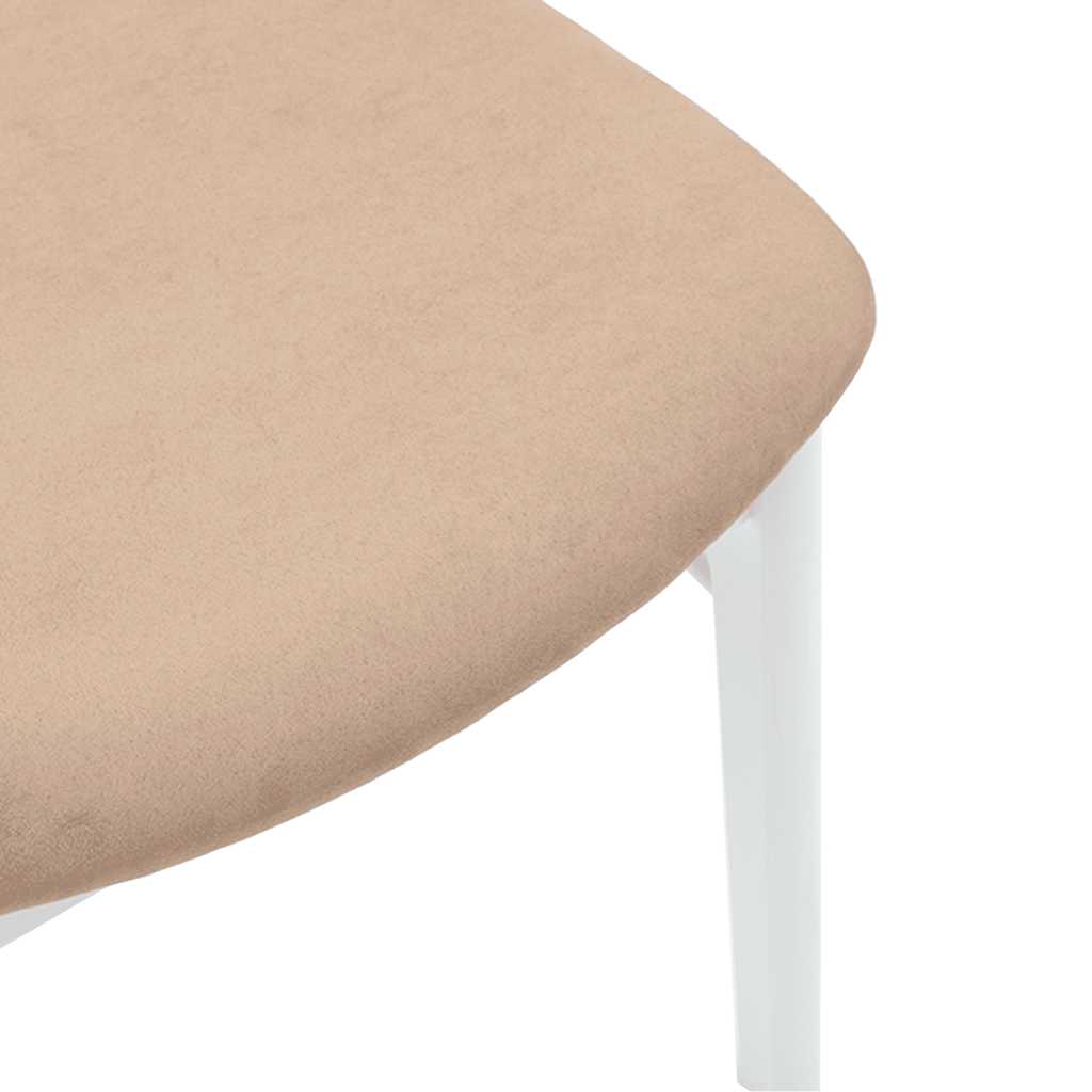 vidaXL Esszimmerstühle mit Kissen 2 Stk. Weiß Massivholz Gummibaum