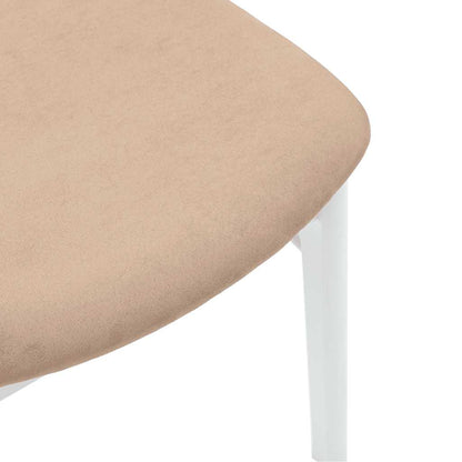 vidaXL Esszimmerstühle mit Kissen 2 Stk. Weiß Massivholz Gummibaum