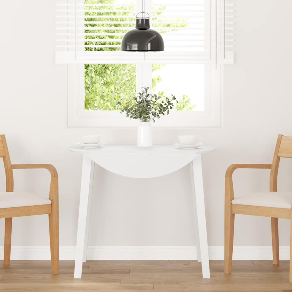 Esstisch Weiß Massivholz Gummibaumholz