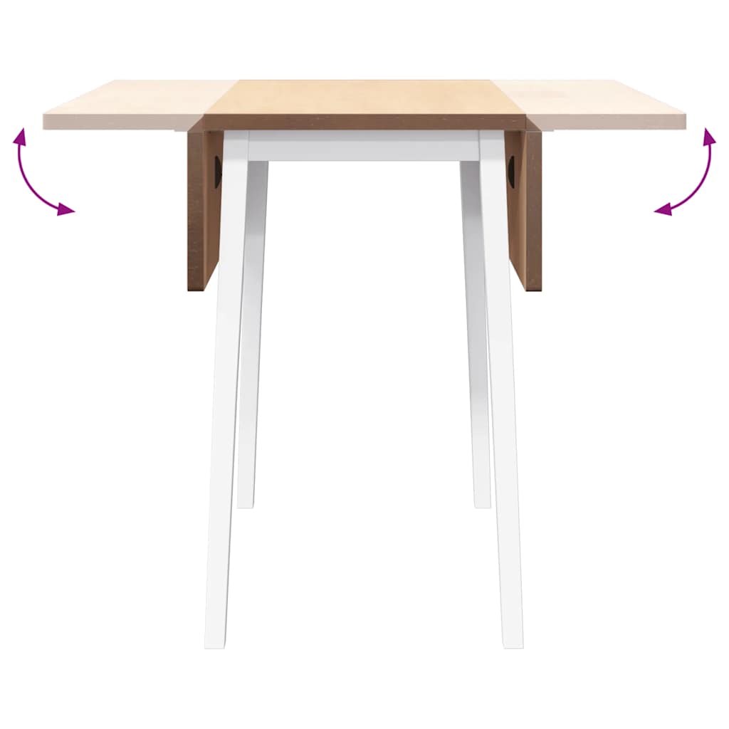 Esstisch Weiß Massivholz Gummibaumholz