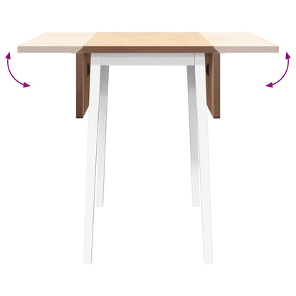 Esstisch Weiß Massivholz Gummibaumholz