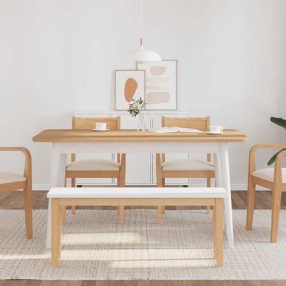 Bank 110 cm Massivholz Gummibaum