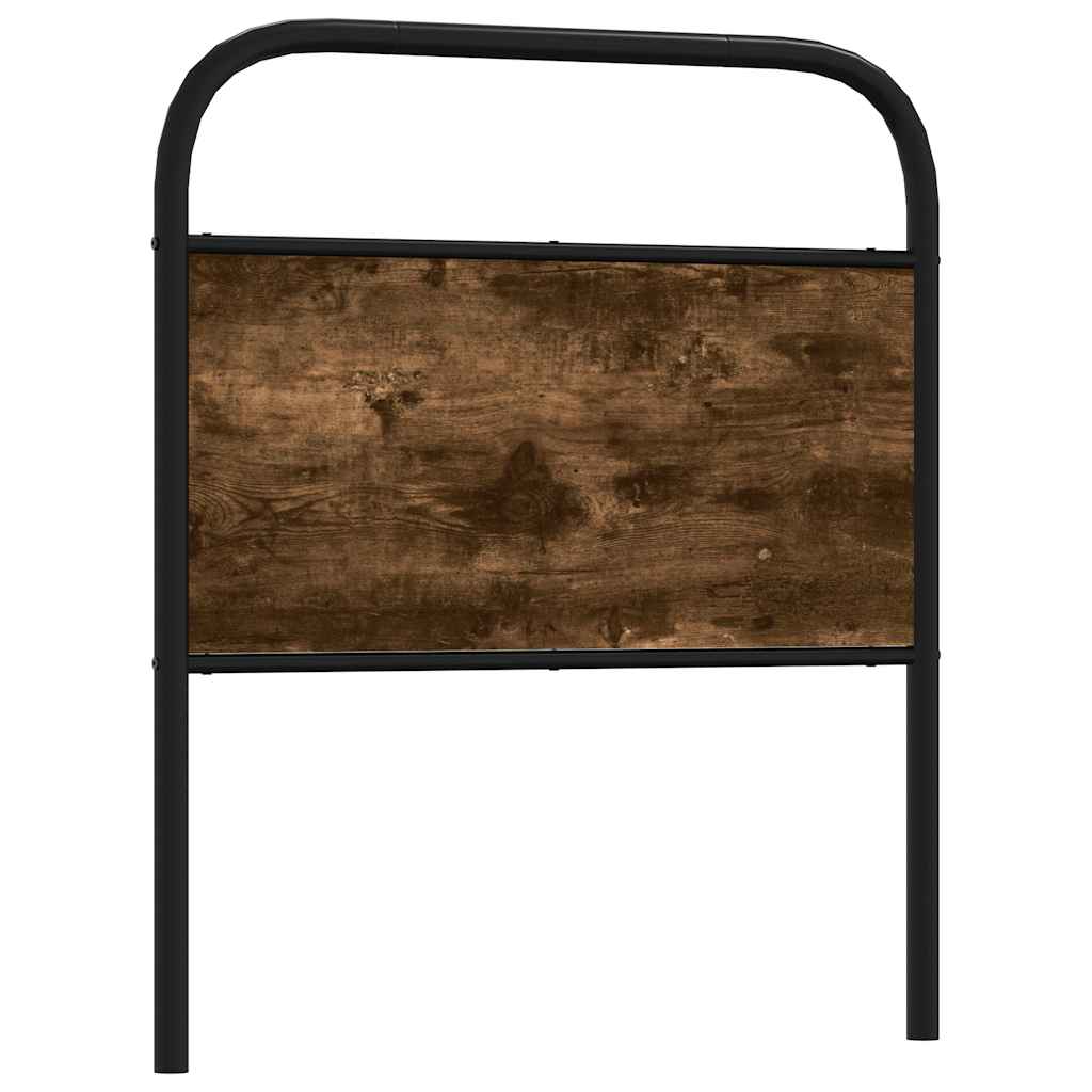 vidaXL Ersatz-Kopfteil Räuchereiche 80 cm Stahl und Holzwerkstoff