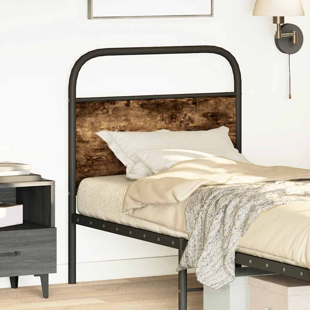 vidaXL Ersatz-Kopfteil Räuchereiche 80 cm Stahl und Holzwerkstoff
