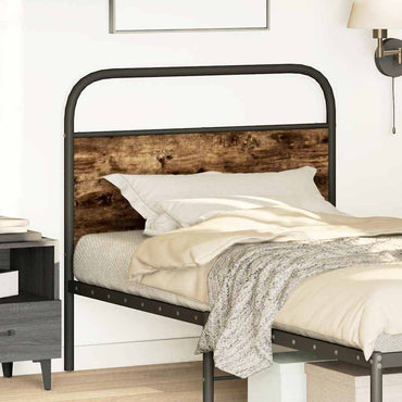 vidaXL Ersatz-Kopfteil Räuchereiche 90 cm Stahl und Holzwerkstoff