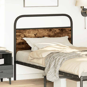 vidaXL Ersatz-Kopfteil Räuchereiche 107 cm Stahl und Holzwerkstoff